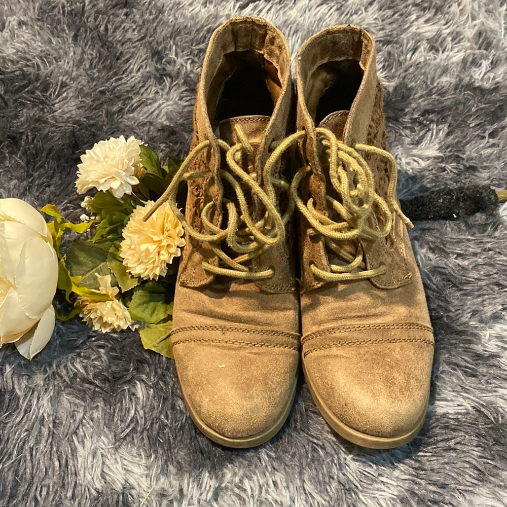 Lace up booties
